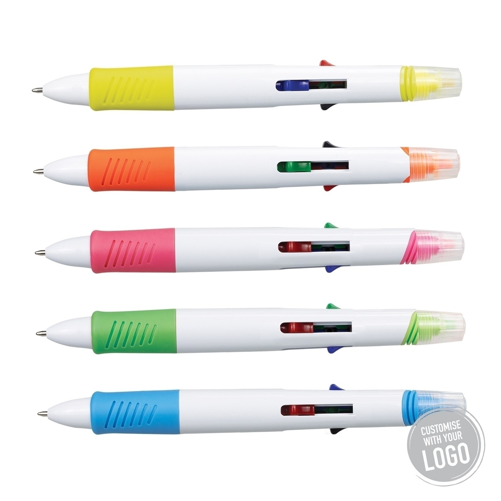 Concord Plastic Ball Pens w Highlighter