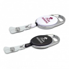 Promo Retractable Id Holder With Carabiner Clip