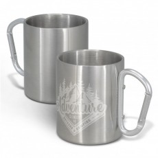 Trekker Logo Emblazoned Metal Carabiner Mugs