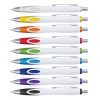 White Barrel Retractable Pen - Image 2