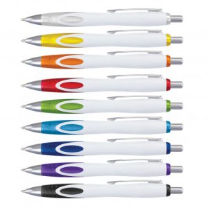 White Barrel Retractable Pen