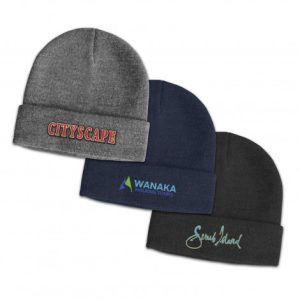Logo Emblazoned Wool Blend Beanie Cap
