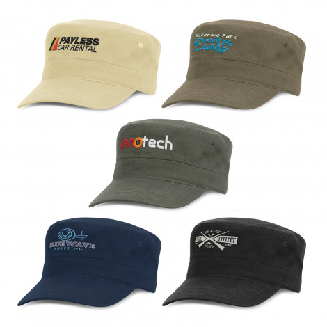 Logo Emblazoned Military Style Cap