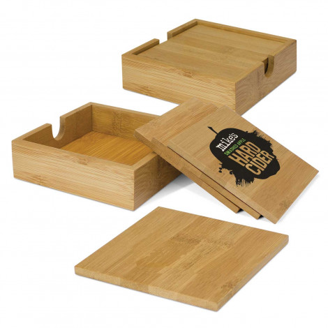 Eco Friendly Bamboo Coaster Set