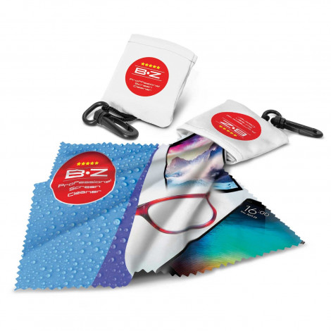 Easy Carry Clip Branded Microfibre Cloths