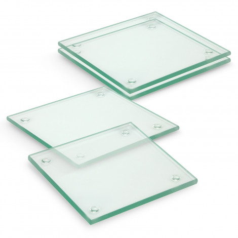 Lombardy Glass Square Coasters - Set of 4 - Image 3