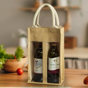 Amell Jute Double Wine Carriers