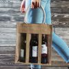 Farris Triple Jute PVC Wine Totes