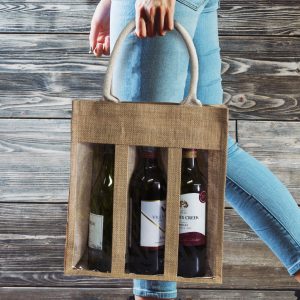 Farris Triple Jute PVC Wine Totes