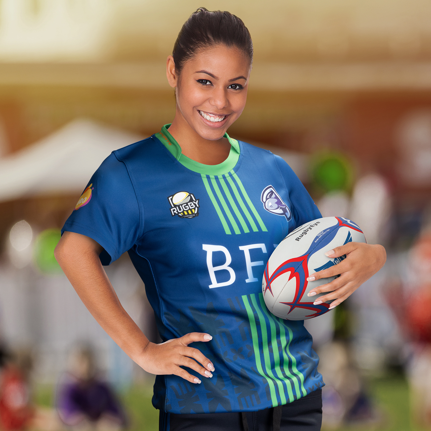 Interlock Polyester Womens Rugby T-Shirts