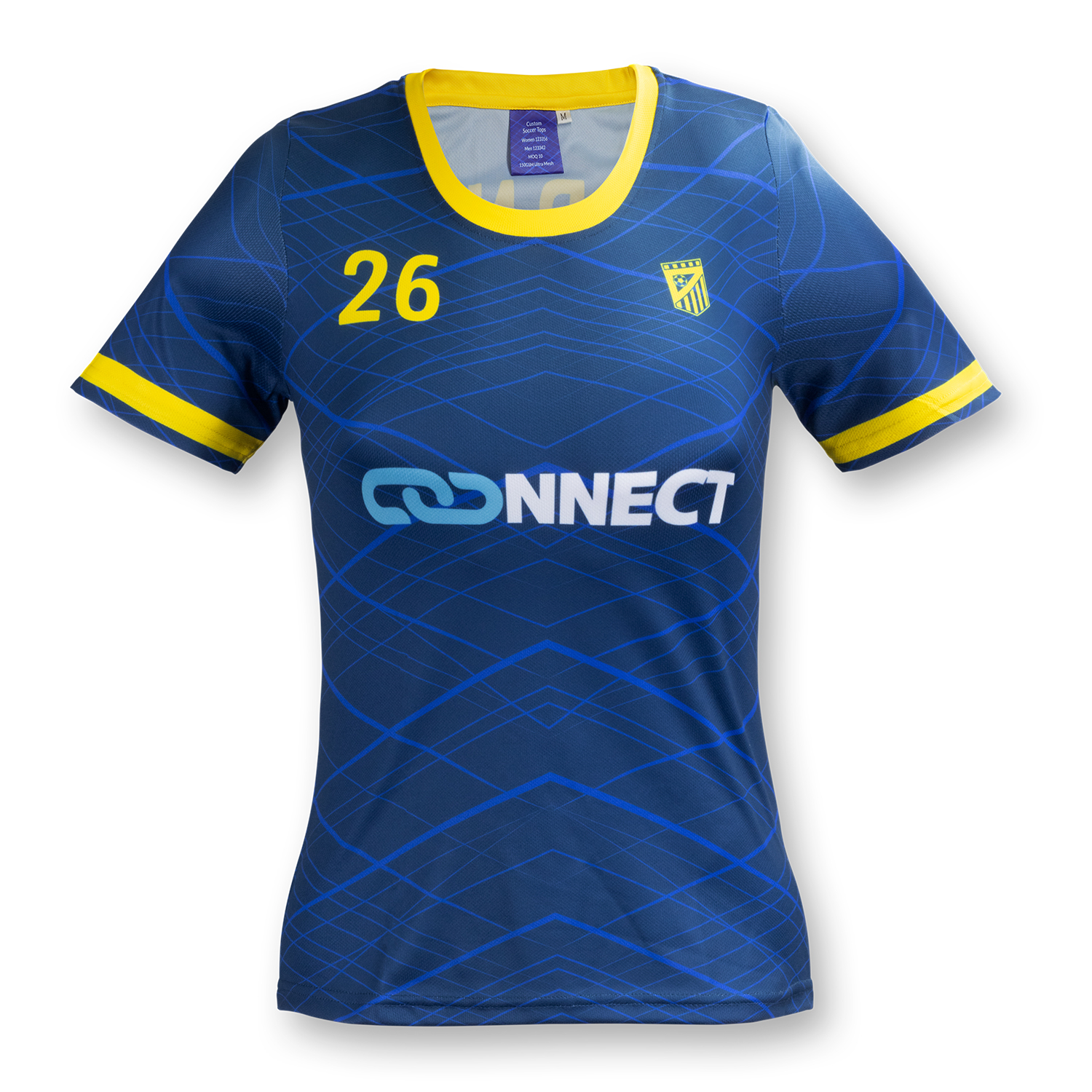 Round Collar Womens Soccer Tops - Image 2