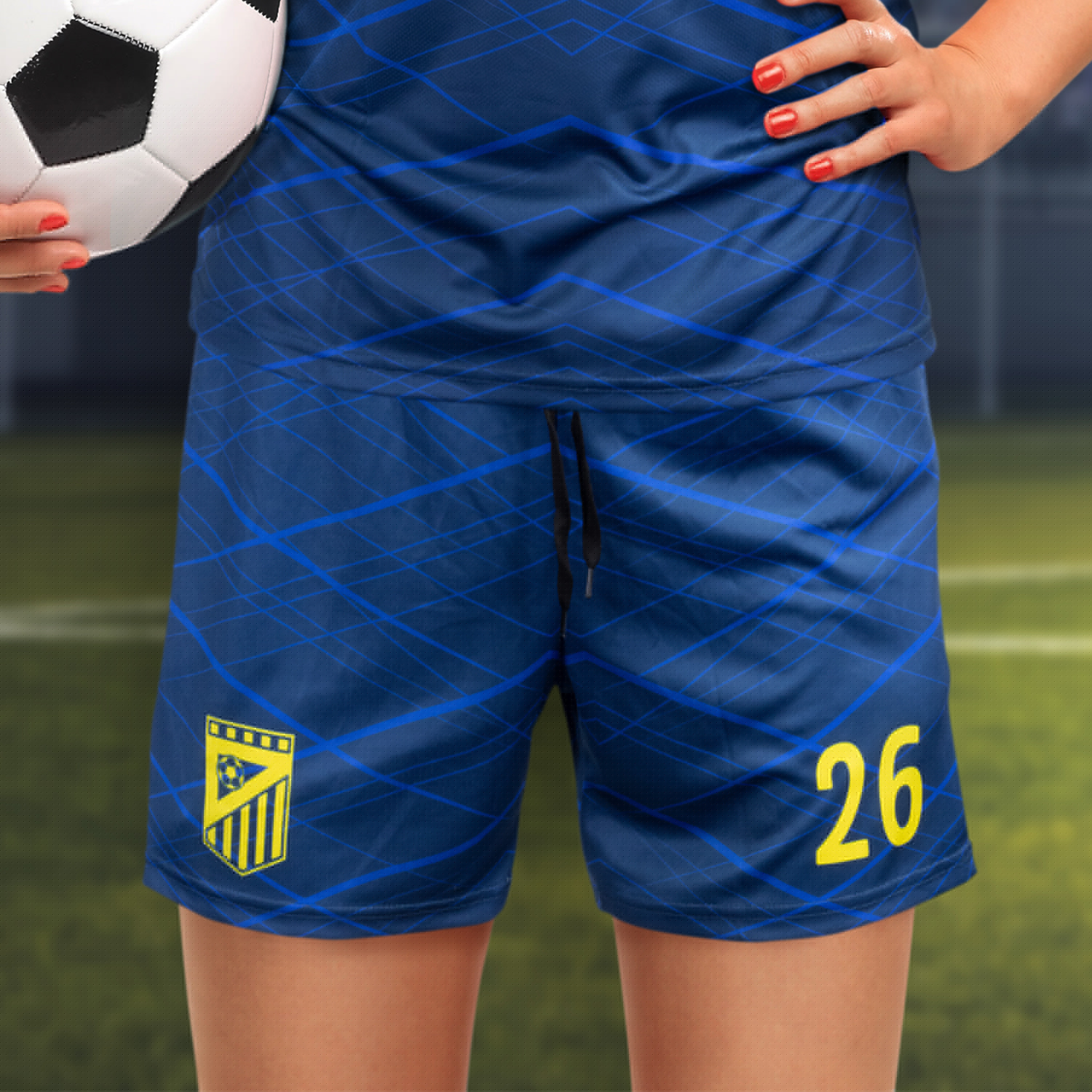 Elastic Waist Womens Soccer Shorts - Image 4