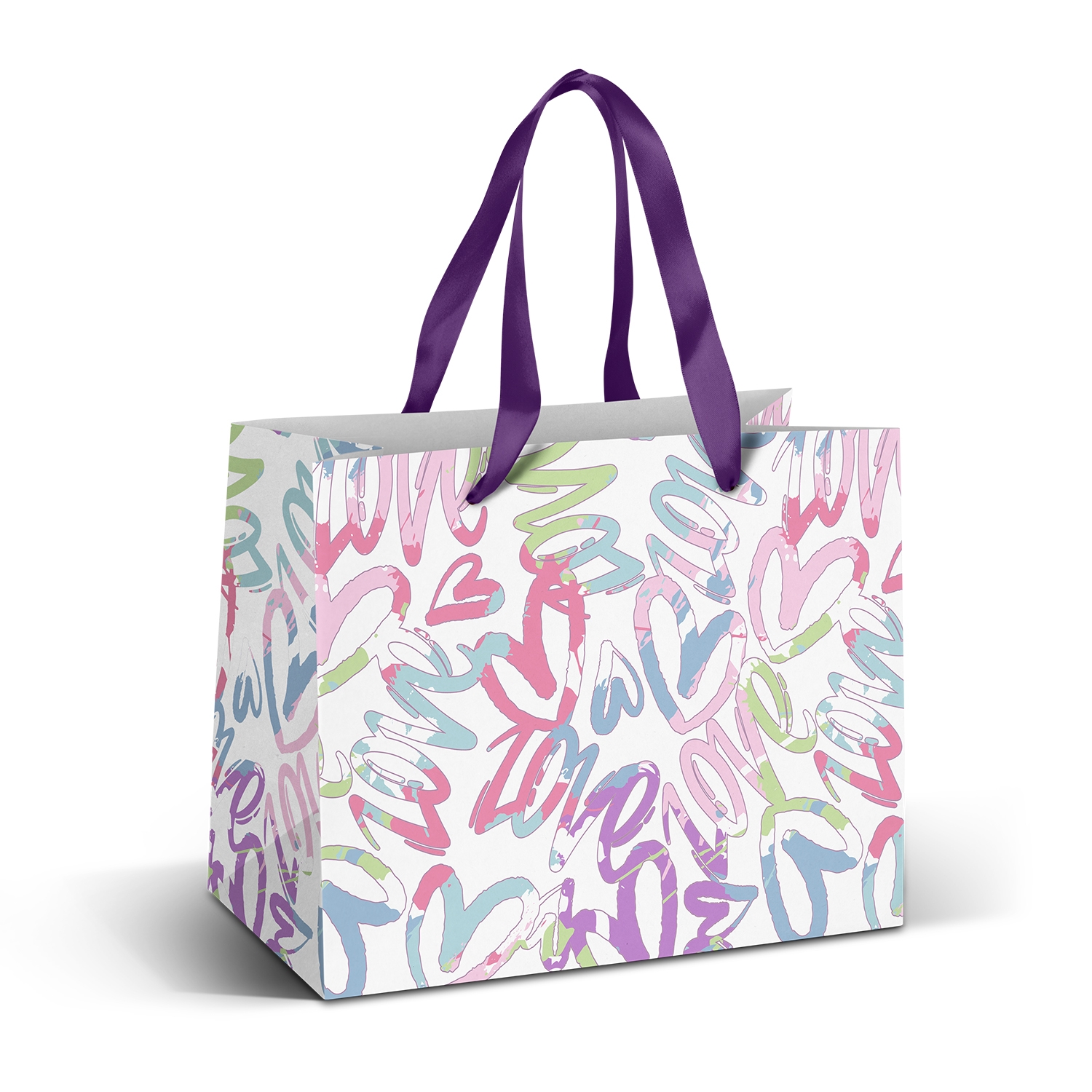 Colourful Ribbon Paper Bags - Medium