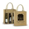 Farris Triple Jute PVC Wine Totes - Image 2