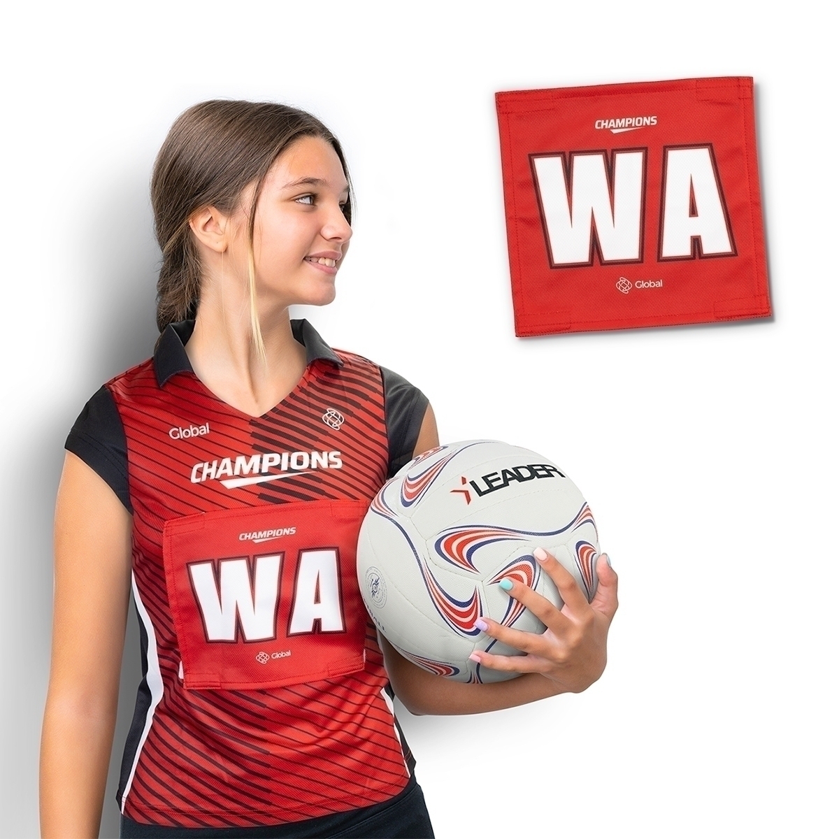 Velcro Attached Womens Netball Bibs - Image 2